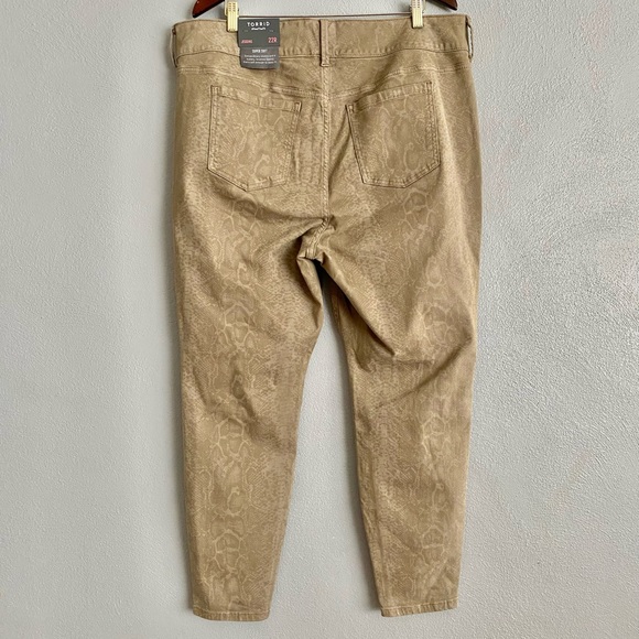 Torrid Khaki Pants Size 22 High Rise Jegging Snake Print Casual - Picture 5 of 11